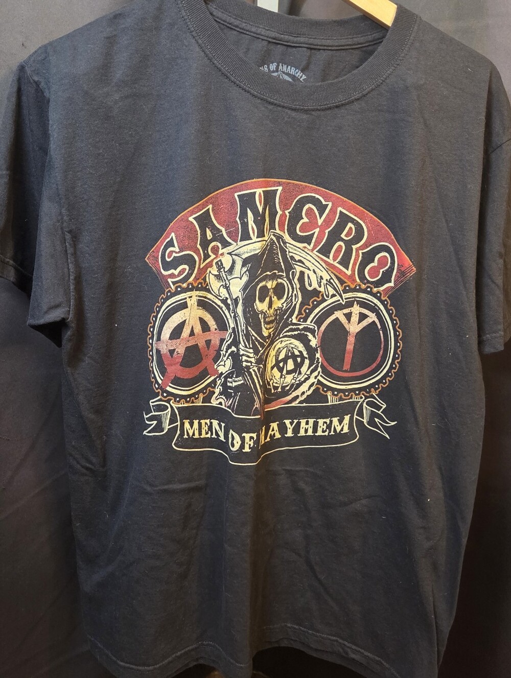 Sons Of Anarchy Men Of Mayhem Black Graphic T Shirt Sz L